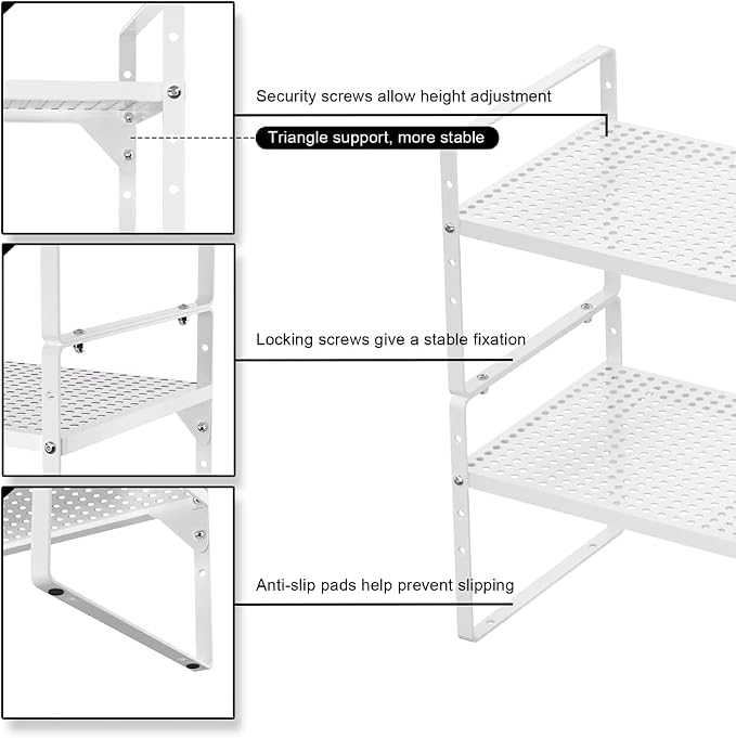 Expandable Counter Organizer Shelf, Countertop Organizer Kitchen Bathroom - Image 4
