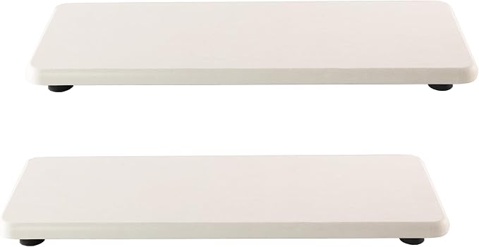 2 Pcs Water Absorbing Stone Trays, Kitchen/Bathroom Sink Soap Dish, Diatomite by NiuYichee