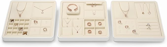 Oirlv Microfiber Jewelry Display Tray Necklace Display Stand Necklace Holder - Image 4