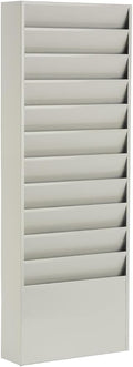 Displays2go Office File Folder Wall Rack, 11 Tiered Pockets, Medical Chart by Displays2go