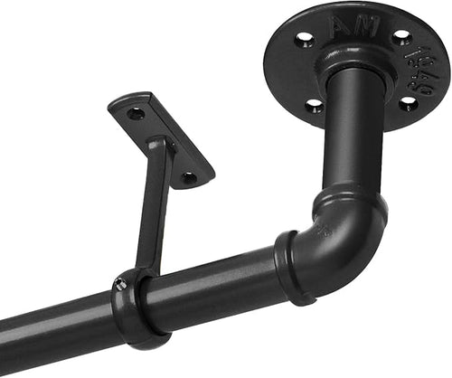 1-Inch Black Curtain Rod - Image 2