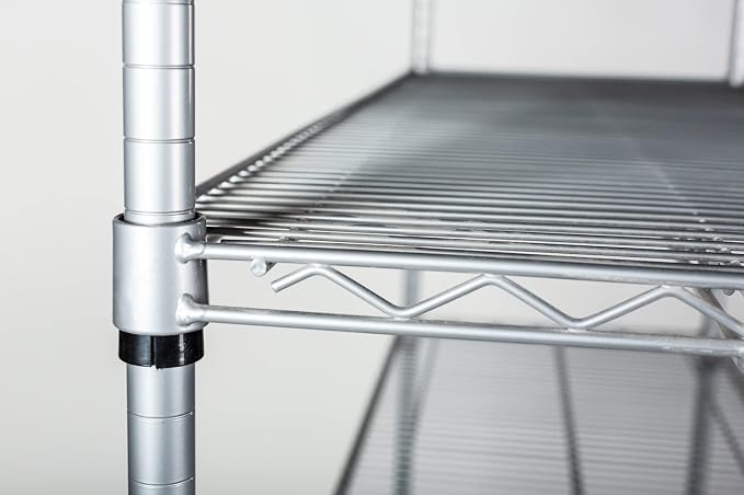 Omega 14" Deep x 30" Wide x 74" High 3 Tier Gray Starter Shelving Unit - Image 6