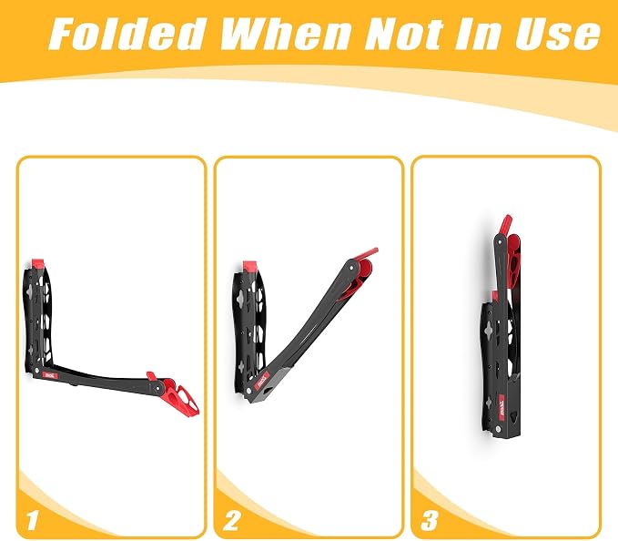 TORACK BIKEPAL No Lift Swivel Bike Rack, Space Saving Vertical Wall Mount Bike - Image 8