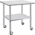 Hally Stainless Steel Table for Prep & Work 30 x 36 Inches by HallySinksTablesH