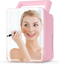 12L Skincare Fridge with Mirror & LED Lighting, 3-Mode Dimmable, Cooler & Warmer by Kikihouse
