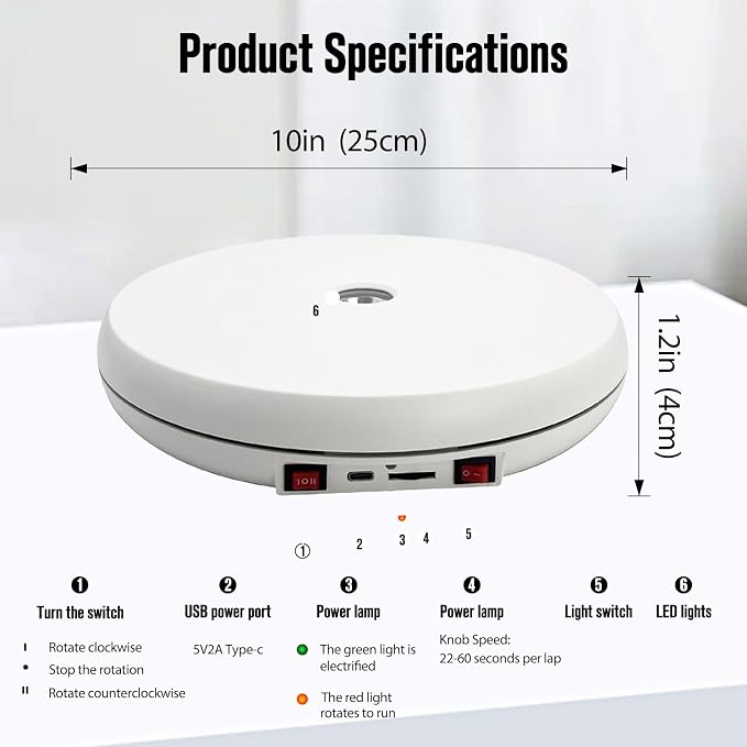 JAYEGT Motorized Rotating Display Stand - Image 6