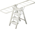 Multi-Functional 5 Step Ladder Used as Clothes Drying Rack, Sturdy Carbon Steel by WelcomeToOQY