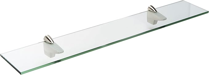 Spancraft Glass F-12x33-Brushed Steel Falcon Glass Shelf, Brushed Steel by Spancraft