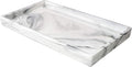 White Marble Bathroom Counter Tray by Goporcelain