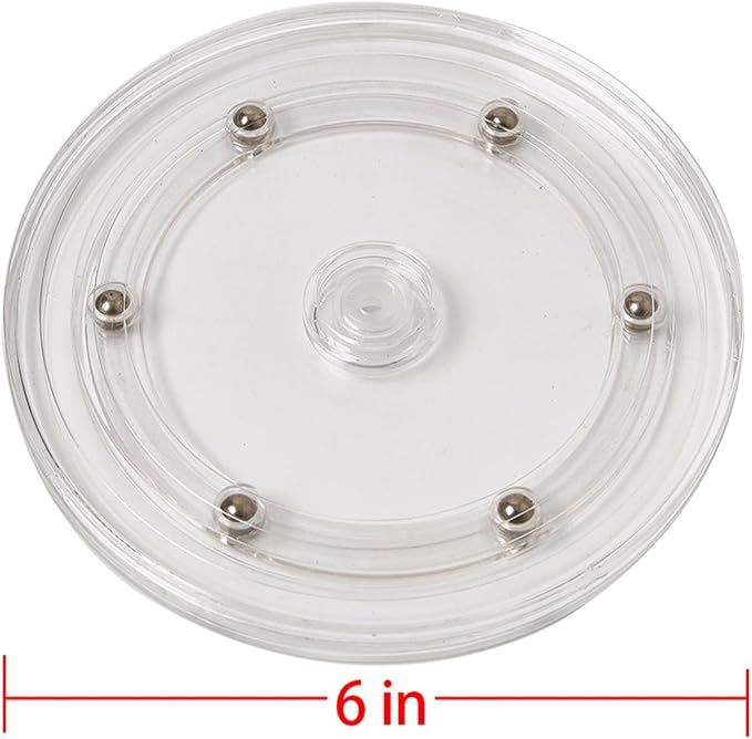 4 inch Small Lazy Susan Turntable Acrylic Ball Bearing Rotating Tray - Image 2