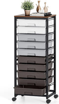 Rolling Cart with Drawers, 10 Drawer Rolling Cart, Storage Cart, Utility Cart by SYKIARIOL