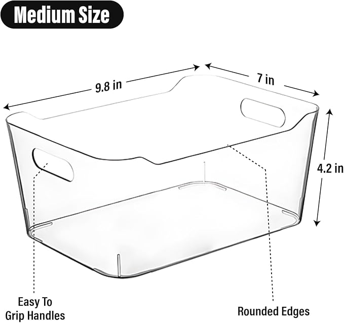 Clear storage organizer bins, Medium Kitchen Cabinet Organizers and Storage - Image 2