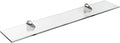 Spancraft Glass H-4.75x30-Brushed Steel Heron Glass Shelf, Brushed Steel by Spancraft