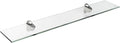 Spancraft Glass H-8x27-Brushed Steel Heron Glass Shelf, Brushed Steel by Spancraft