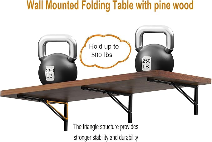 IAE Floating Wall Mounted Folding Table Desk - Image 5
