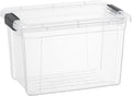 Superio Clear Storage Box with Lid, 4.7 Quart Plastic Container Bins by Superio
