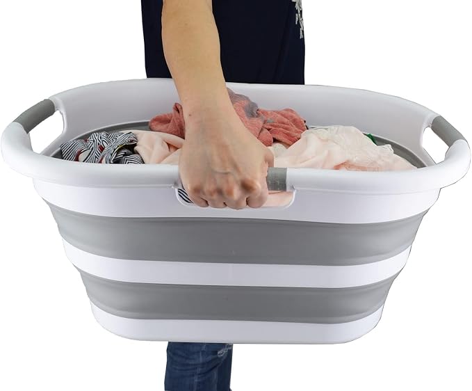 SAMMART 40L Collapsible Plastic Laundry Basket - Image 7
