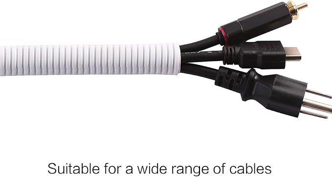 Alex Tech 10ft - 1 inch Split Wire Loom Tubing - White - Image 4