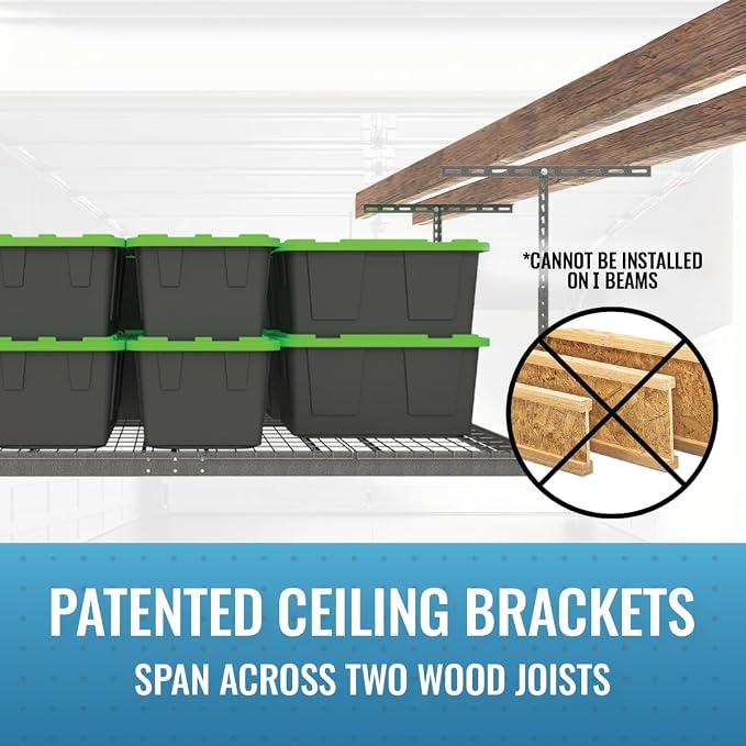 2-Pack 4 x 8 MonsterRax Overhead Garage Storage Rack, Ceiling Racks - Image 6