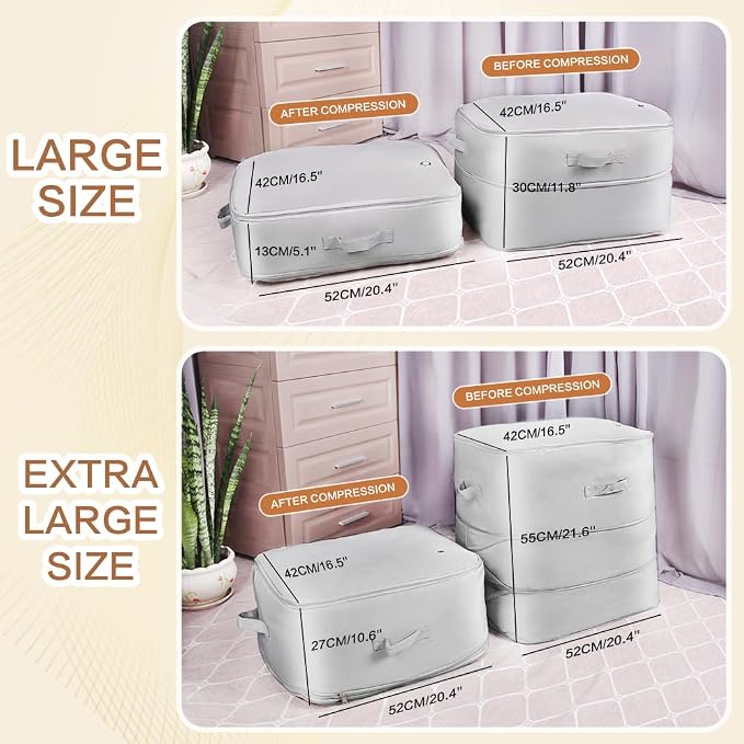 Space saver bag, for quilts, duvets or other fluffy clothing.Measures 21" L x - Image 6