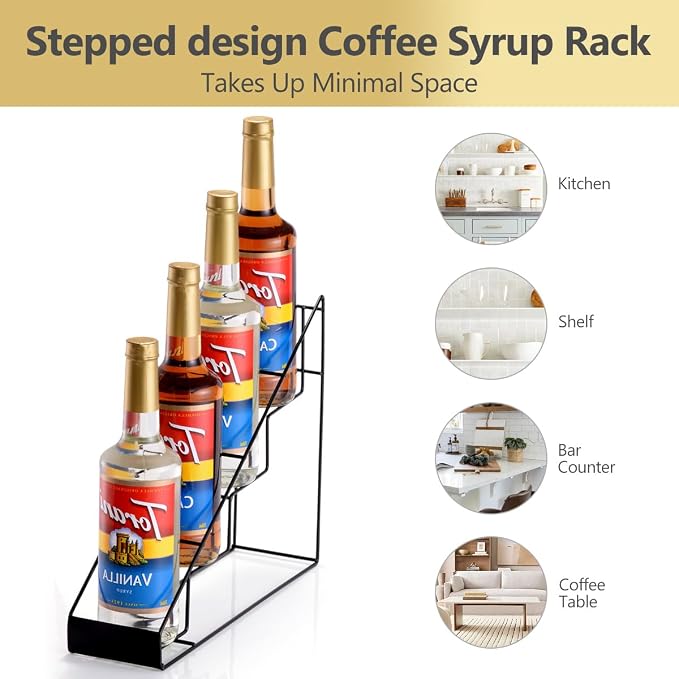 Coffee Syrup Rack for Coffee Bar Accessories, Fits - Image 4