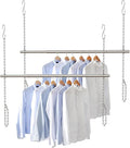 Hanging Closet Rod, Adjustable Width and Height Closet Rods Extender, 17-52inch by FOTRIC