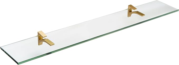 Spancraft Glass C-4.75x21-Brushed Bronze Cardinal Glass Shelf, Brushed Bronze by Spancraft
