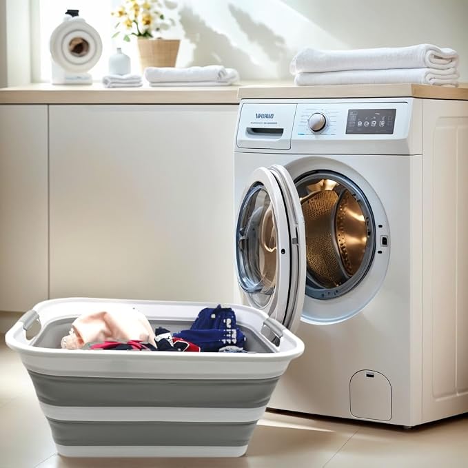 SAMMART 42L Collapsible Plastic Laundry Basket - Image 2