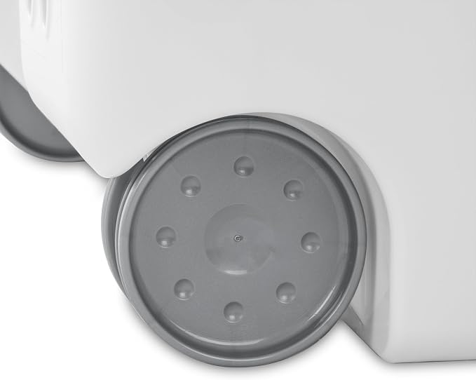 White Rolling Laundry Hamper - Image 8