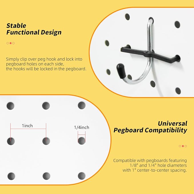 136PCS Metal Pegboard Hooks Organizer Kit - Image 4