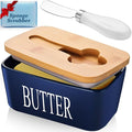 Butter Dish with Lid: Large Butter Container by AISBUGUR