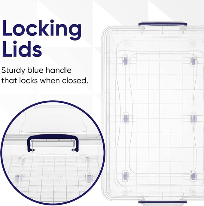 Superio Storage Bins with Lids- Clear Boxes - Image 4