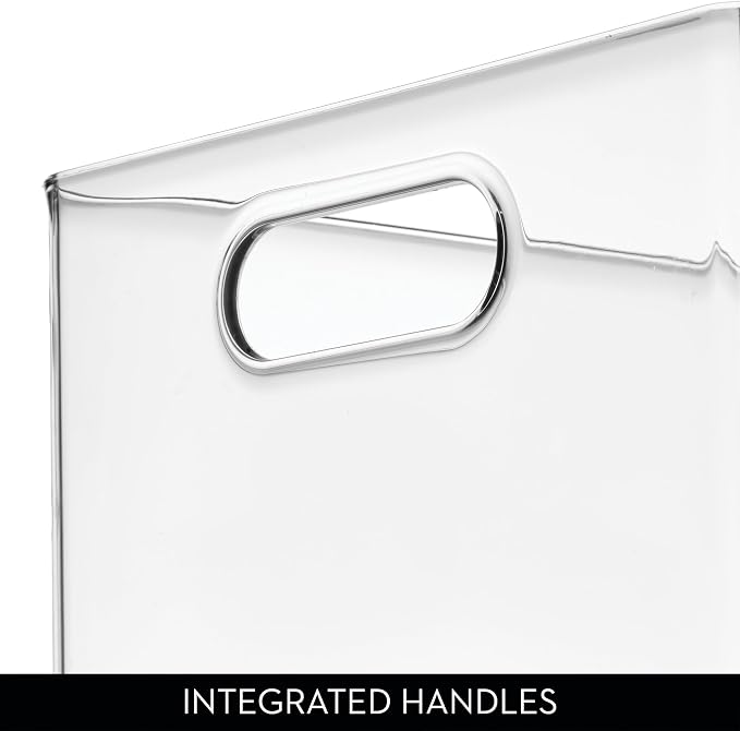 iDesign Stackable Clear Plastic Open Front Storage Bin, Easy Access Organizer - Image 8