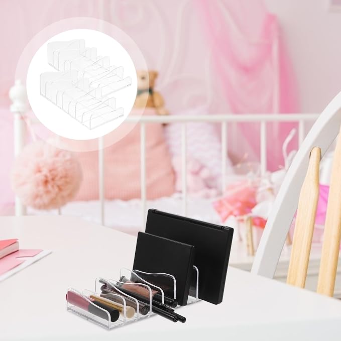 Uonlytech 2pcs Transparent Eyeshadow Palettes Organizer Makeup Holder Cosmetic - Image 4