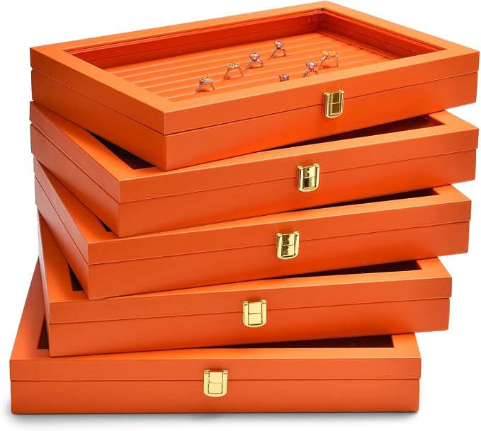 Oirlv Premium Leather Necklace Bracelet Organizer Tray - Image 9