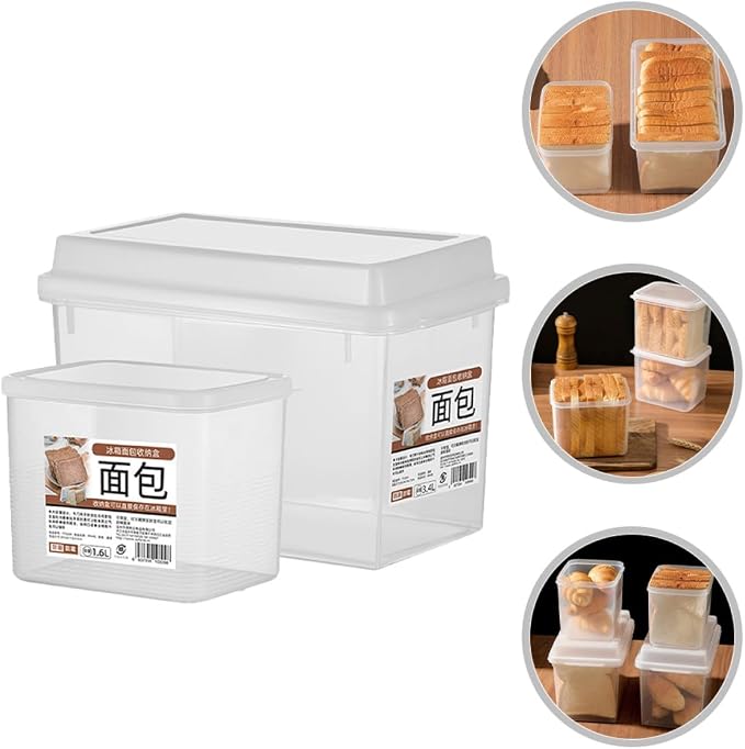 BESPORTBLE 2pcs Transparent Bread Storage Box - Image 4