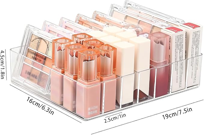 Makeup Organizer for Eyeshadow Palette and Lipstick Organizer, 7 Section - Image 6