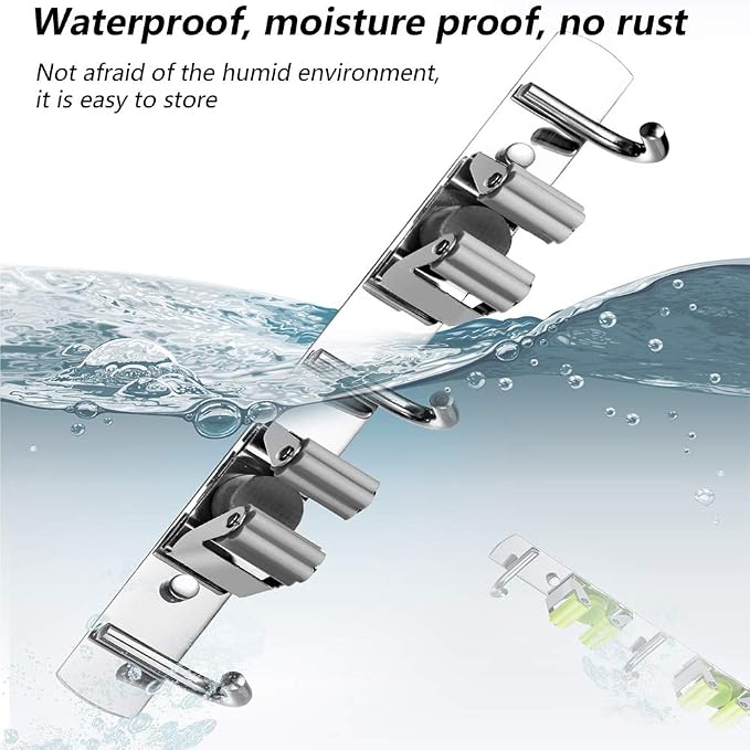 DGSL 4 PCS Broom Holder Wall Mount - Image 3