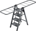 Multi-Functional 5 Step Ladder Used as Clothes Drying Rack, Sturdy Carbon Steel by WelcomeToOQY