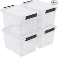 Obstnny 50 L Clear Plastic Storage Bins by Obstnny