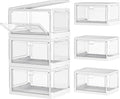 Clear Storage Bin with Lid 3 Pack 【Stackable & Sturdy】 Plastic Multifunctional by Kmiectse