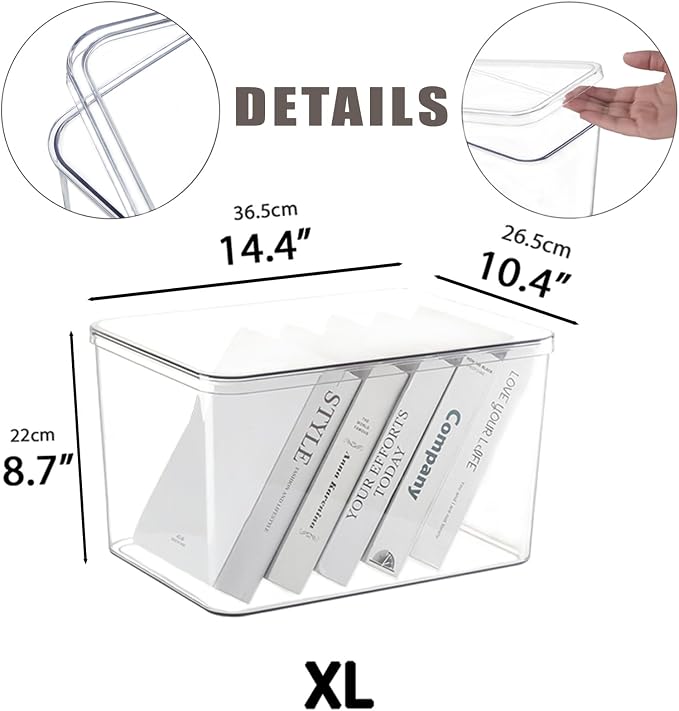Clear plastic storage bins - Image 5