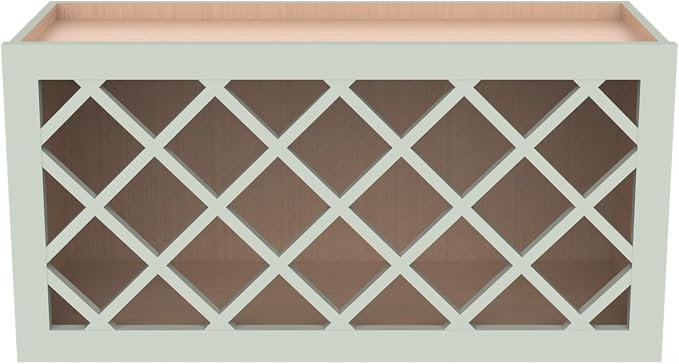 Solid Wood RTA Wine Bottle Rack Wall Cabinet - Image 4