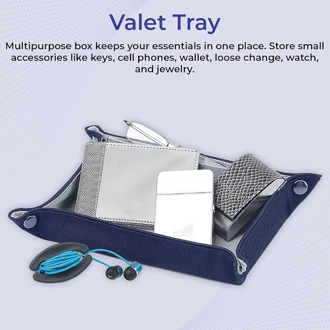 Valet Tray for Men and Women, EDC Catchall Organizer for Jewelry Phone Coins - Image 4