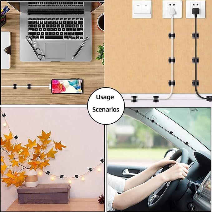 100 PCS Cable Clips Cord Organizer, Wire Holder - Image 7