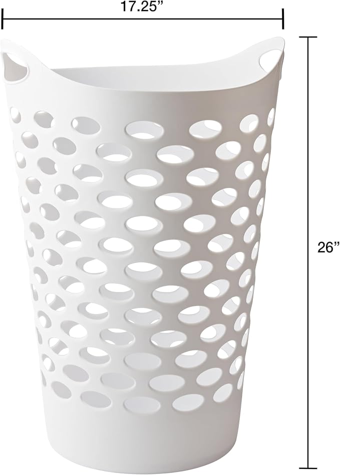 3 Pack Round Plastic Laundry Hamper - Image 9