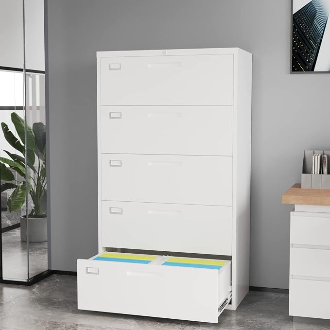 Lateral File Cabinet with 5 Drawers - Image 8