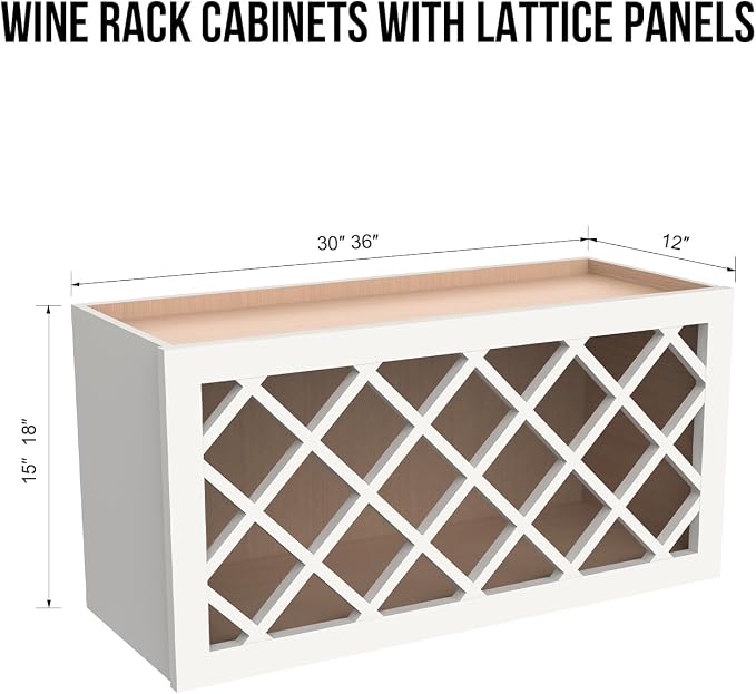 Solid Wood RTA Wine Bottle Rack Wall Cabinet - Image 3