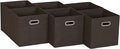 Household Essentials Foldable Fabric Storage Cubes 6-Pack – 11x11x11 Stackable by HouseholdEssentials
