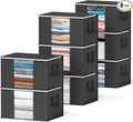 SpaceAid 8 Pack 90L Clothing Storage Bags, Heavy Duty Closet Storage Bins by SpaceAid